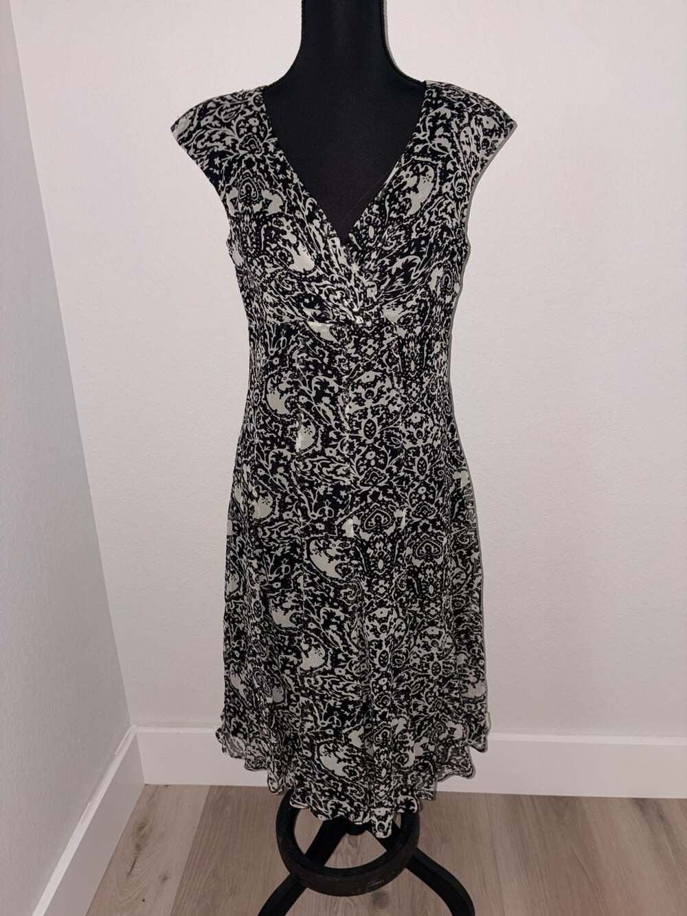 Lauren Ralph Lauren Paisley Silk Cap Sleeve Dress